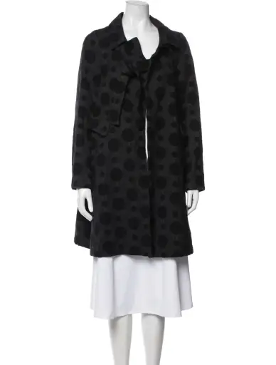 Polka Dot Print Coat