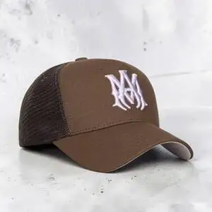 AMIRI MA Logo Brown Trucker Hat CAP Hat BASEBALL CAP ブラウン 茶色 アミリ 帽子 トラッカーキャップ MAロゴ スナップバック 新品未使用