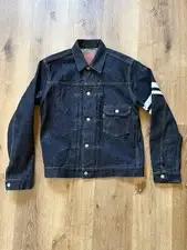 Momotaro 1105SP 15.7oz. Type 1 Selvedge Denim Jacket Size 40 Fits 42 USED