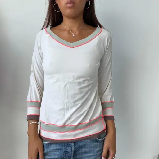 Vintage White Cop Copine Top