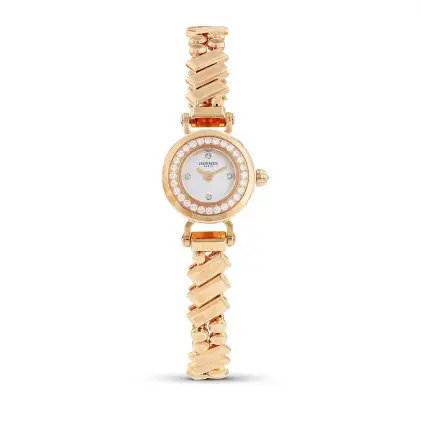  Hermès Faubourg Polka Reference FG7.171, A 18K Rose Gold and Diamond Quartz Wristwatch