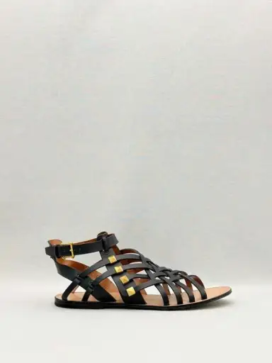 VALENTINO GARAVANI Rockstud Black Size EU 37.5 Sandals