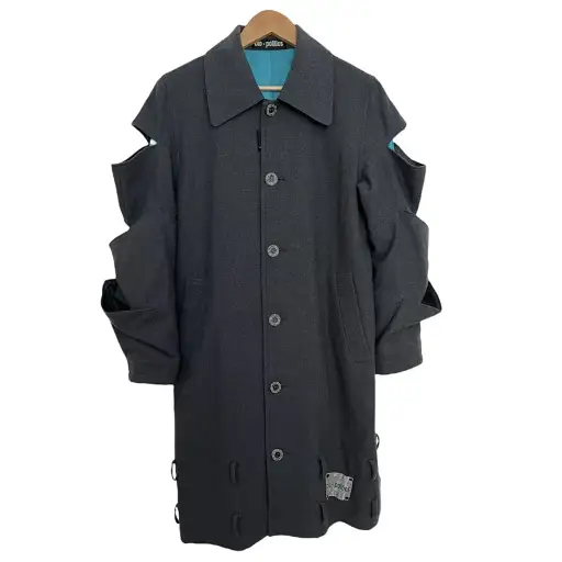 Biopolitics slit sleeve coat