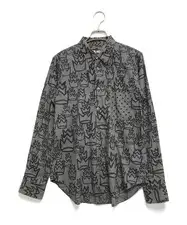 BLACK COMME des GARCONS All-over Print Shirt 1K-B001 M