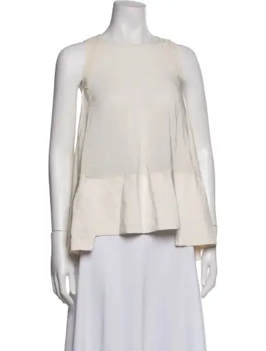 Silk Crew Neck Top