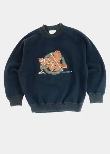 70s Gucci embroided sweater L