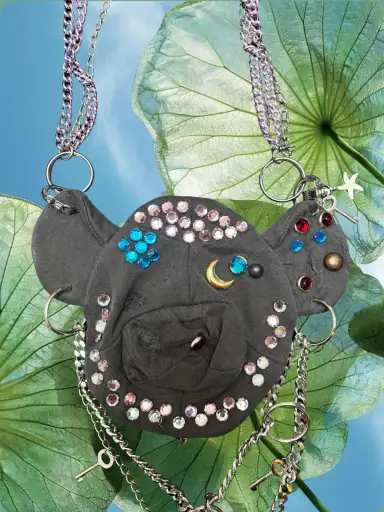 D&G by Dolce & Gabbana — Bear Rhinestone Chain Pouch Bag
