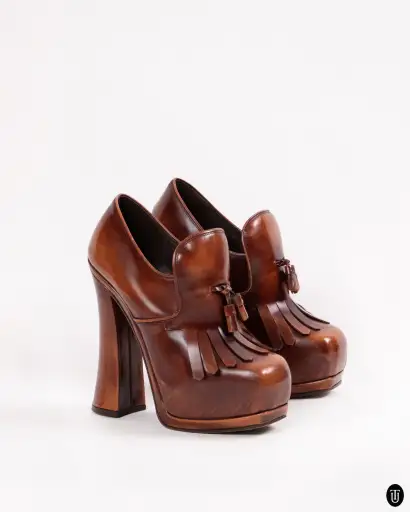 00's Miu Miu Patent Leather Platform Loafers