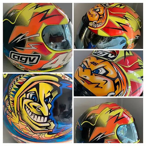 Exclusive Valentino Rossi VR46 - Soleluna 2001 helmet - 2,500 units produced - AGV VR46 - 2001