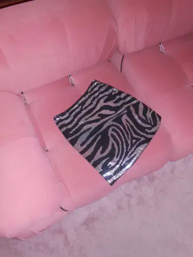 CELINE BY MICHAEL KORS FW 2003 SEQUIN ZEBRA SKIRT