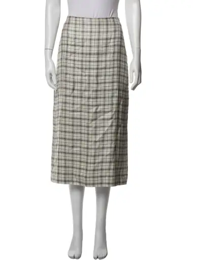Linen Midi Length Skirt