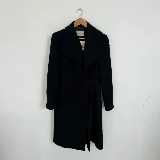 fw2001 emporio armani runway wool trenchcoat