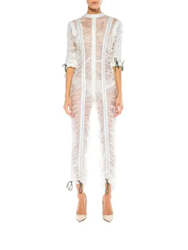 1980S NORMA KAMALI Nylon OMO Parachute Jumpsuit