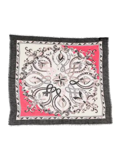 Silk Paisley Print Scarf