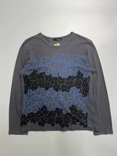 1998 Y's For Living 2 Tone Floral L/Sleeves