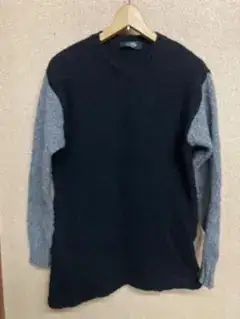 Giuliano Fujiwaraクルーネックニット ブラック×グレー