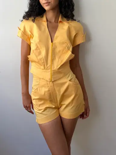 Thierry Mugler Activ 1980’s two piece summer short set XXS