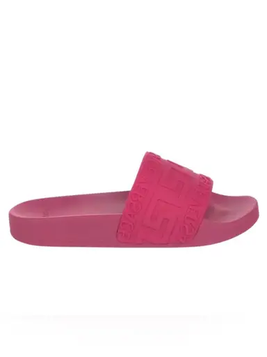 Versace Pool Slide La Greca Sandals in Pink 39