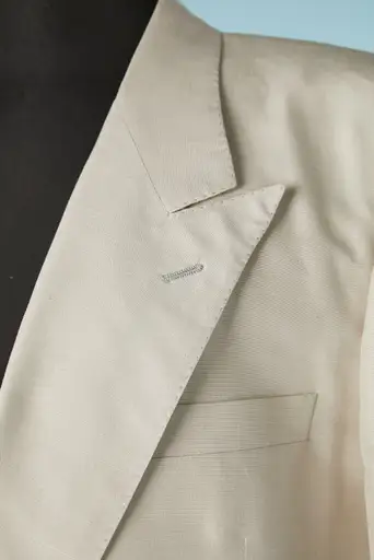 Pale grey silk trouser suit YVES SAINT LAURENT