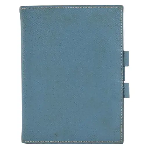 Hermes Vision Agenda Cover Leather Blue Leather Briefcase Bag (Pre-Owned)