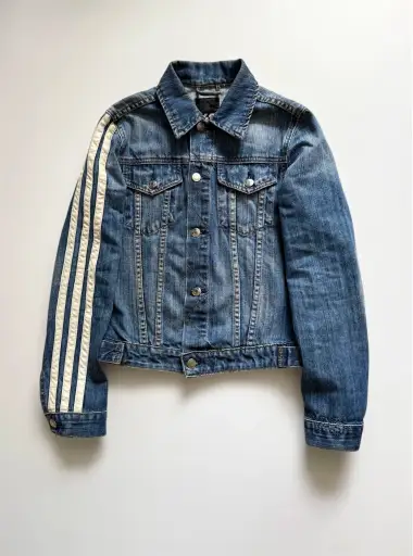 Y-3 aw05’ striped Denim jacket