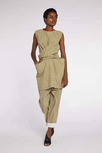 Céline by Phoebe Philo Striped Tunic and Trouser Ensemble PF 2017