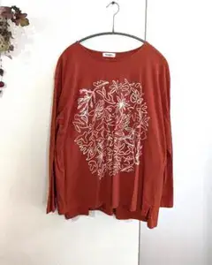 プランテーション☆24SS☆ナチュラルラインワイドPO赤☆手洗い可☆美品です