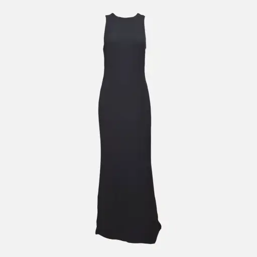 Gianni Versace S/S 2002 Black Lace-Up Back Sleeveless Gown