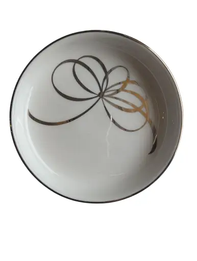 Kate Spade Belle Boulevard Pink 3.5” Ring Dish with Gold Bow