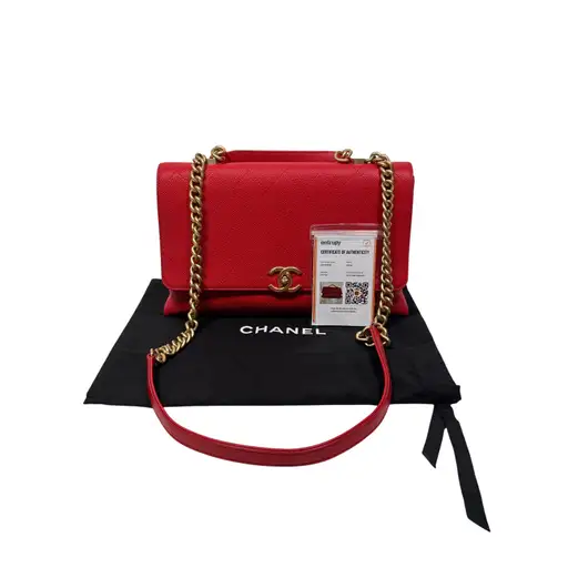 Chanel Chic Affinity Flap Bag Quilted Caviar Large 10.5" W x 8" H x 4" D