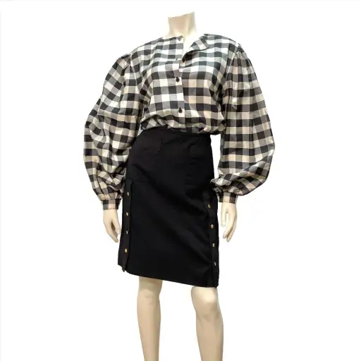 Archival Chanel Paris Charcoal Grey Skirt (29" Waist)