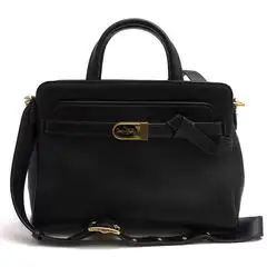 COACH C4827 Tate Carryall 29 / コーチ Glovetanned leather グラブタンレザー 牛革 2WAY ショルダーバッグ ブラック 黒 ハンドバッグ レディース