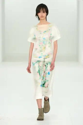 Loewe 2023FW Runway Blurred Print Dress