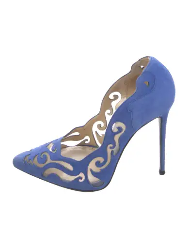 Suede Patterned Pumps
