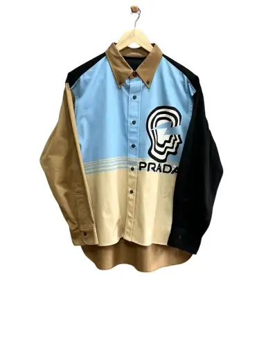 Prada Colorblock Graphic Shirt Size XL