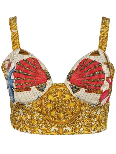 S/S 1992 Gianni Versace Seashell Starfish Bustier Top