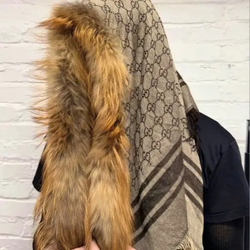 希少 GUCCI 07aw ファー ストール スカーフ