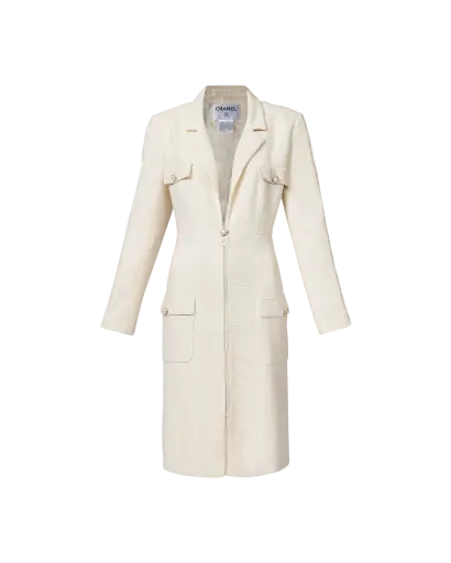 S/S 2002 Ecru Tweed Blazer Dress / Jacket