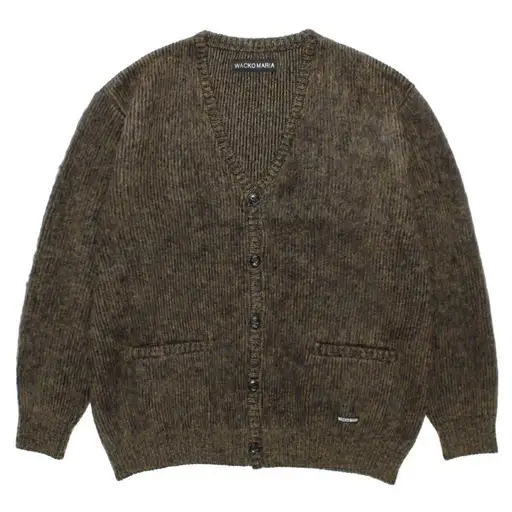 MIX MOHAIR CARDIGAN #KHAKI [26FW-WMK-KN04]