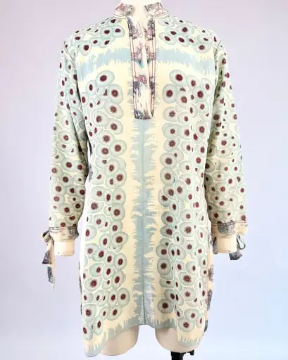 Hermès Aqua and Cream Tunic