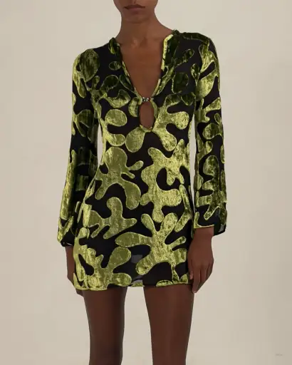 Gucci by Tom Ford 1996 Velvet Burnout Dress