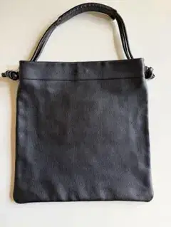 黒レザーショルダーバッグ 収納袋付き