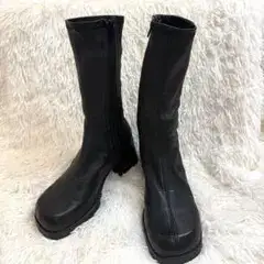 【たらこ様 専用】MIISTA ミスタ レザー ミドルブーツ 37 黒