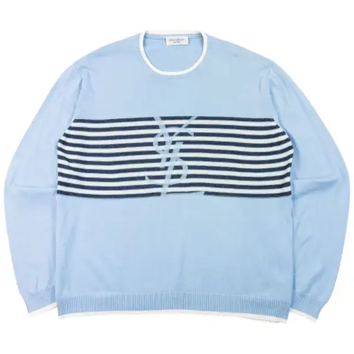 Vintage 2000s YSL Yves Saint Laurent Striped Jumper Size L