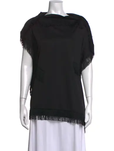 Bateau Neckline Short Sleeve Top