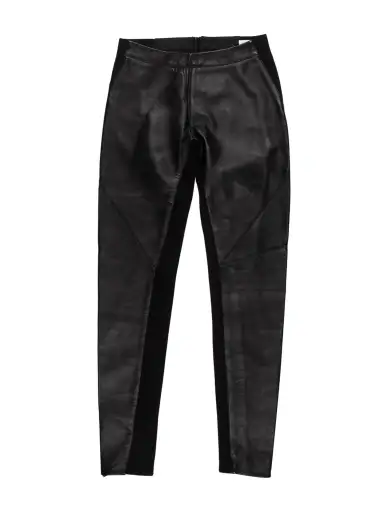 Lamb Leather Straight Leg Pants
