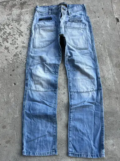 Jeans Dirty Pants Faded Crash Denim Thrashed Y2K Distressed