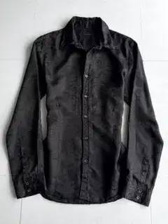 "GOSTAR DE FUGA"BlackDamaskJacquardShirt