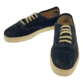 GEOFFREY B.SMALL / ジェフリーBスモール | G.rebesco italian vicentina suede low trainer shoe スエード スニーカー | 42 | ブラック / ベージュ | メンズ