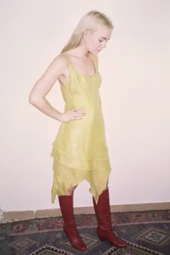Romeo Gigli handkerchief-hem dress
